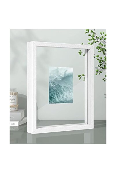 Generic إطار صور عائم A4، إطار ريفي زجاجي مزدوج، يعرض أي حجم صورة يصل إلى 21 ...