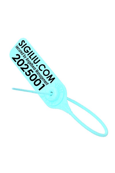 AngelBear SET 50 sigilii plastic etichete securitate de plastic inseriate autoblocante culoare albastru