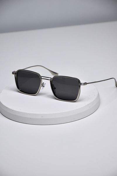 LOOKUP NEW Men's Uv400 Protected Square Steel Stainless Tarnish Metal Sunglasses