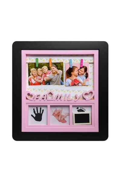 Generic Brand Fitto Baby Girl Photo Frame with Black Frame and Pink Border, 4...
