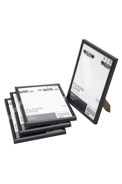 Generic Brand Ikea YLLEVAD Black 13x18 Centimetres (5x7") Basic Photo Frames,...