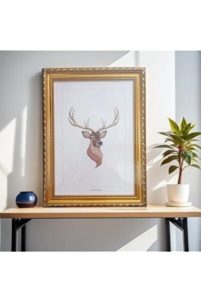 Generic مجموعة من قطعتين، إطار صورة A4، إطار صورة مستطيل بسيط، 21 × 30 سم (ذهبي)