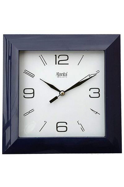 Generic Ajanta 7 Inches Wall Clock for Home/Offces/Bedroom/Living Room/Kitchen (Step Movement, Black)