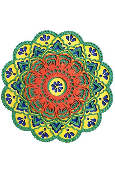 OEM Tablou Mandala multistrat, pictat manual, 30 cm