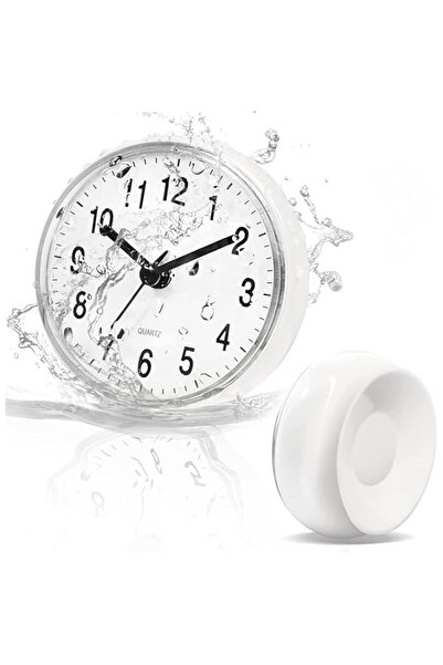 Generic ساعة استحمام مقاومة للماء من Excefore مع كوب شفط كبير، ساعة حائط صغير...