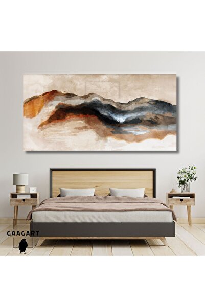 Panoramic Canvas Wall Table Abstract Design Tile Blue