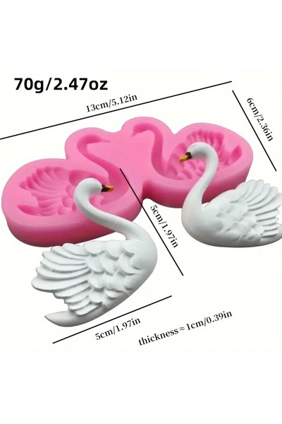 HogART Design Kuğu Kokulutaş Mum Silikon Kalıp