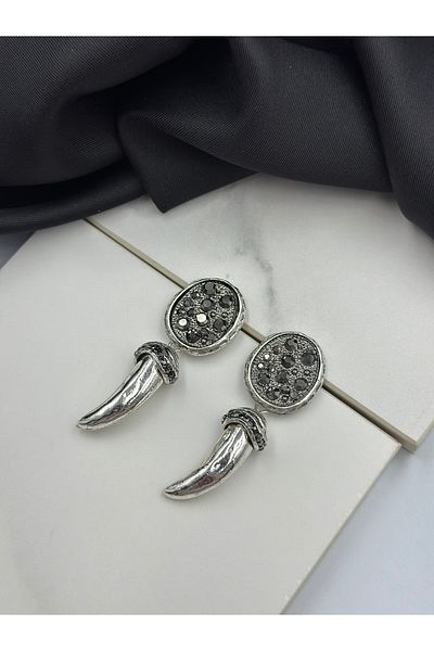 Unzilee Silver Ivory Figured Brand Model Summer Design Dangle Women's Earrings