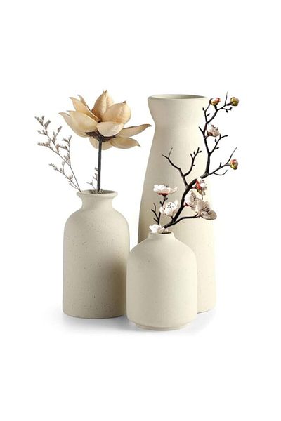 Generic Ceramic Vase Set, Set of 3 Decorative Flower Vases for Modern Home Decor, Decorative Vase for Pampa