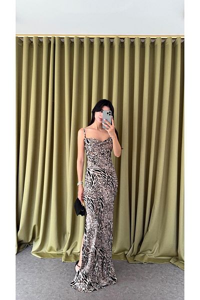 HAZELANNA Premium Satin Maxi Dress