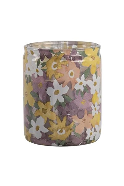 Generic Brand Hema Flower Printed Candle Vase, 6.5 cm x 8 cm Size