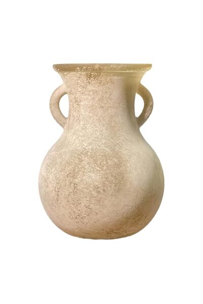 Generic Brand 7.9" H Brown Antique Vase, Glass Double Eared Vase,Roman Art St...