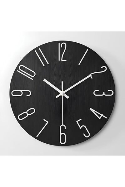 Generic ساعة حائط أنسبكت - ساعات حائط عصرية تعمل بالبطارية، ١٢ بوصة، صامتة، ل...