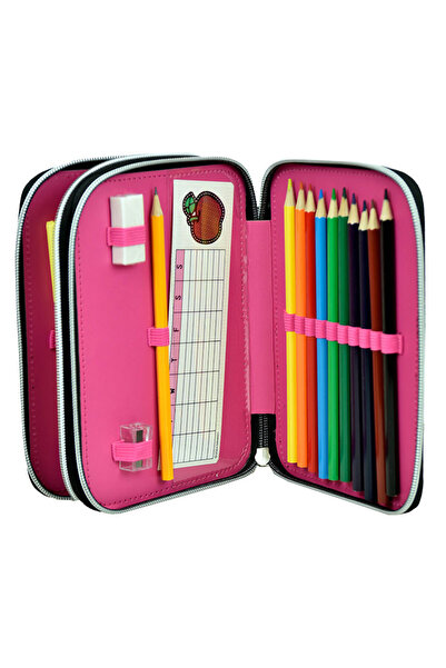 Hello Kitty Heart pencil case filled 2 layers