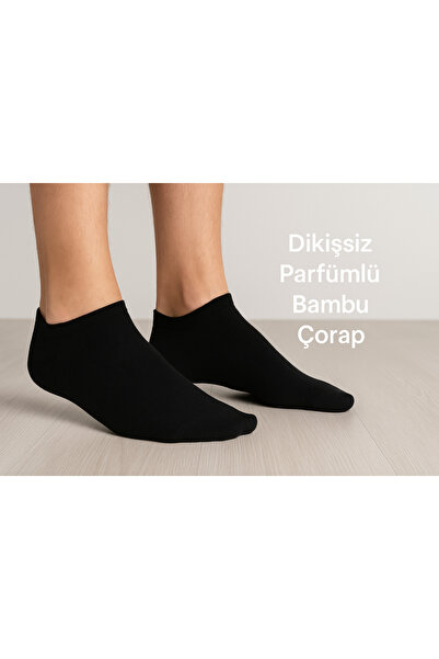ZEYNO HOME TEKSTİL Unisex Dikişsiz Parfümlü 12'li Bambu Patik Çorap 35-39 Numara – Yumuşak ve Rahat
