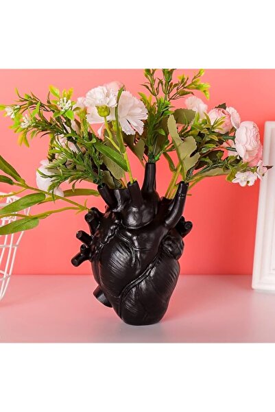 Generic SYOSI Anatomical Heart Vase, Heart Shaped Decor Resin Vase Human Hear...
