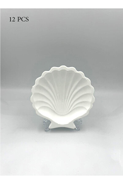 GIFT سكريات جبس شكل صدف مع علبه شفافه 12 حبة (توزيعات مناسبات )