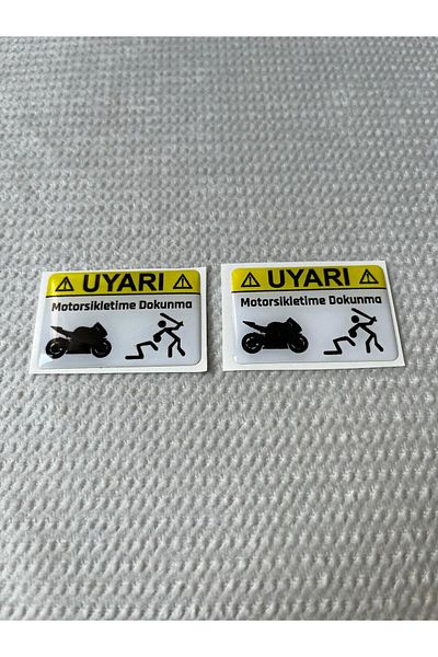CEBECİOTO Motoruma Do Not Touch Warning ! 2 Pack Engine Accessory Label Sticker