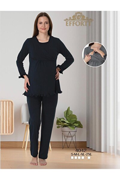 EM&FA TEKSTİL Maternity Maternity Breastfeeding Pajama Set