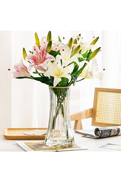 Generic Qiccijoo Clear Glass Modern Large Flower Vase for Home Office Decor, ...