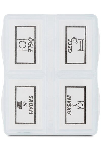Evvano 3 Pieces - 4 Compartments Daily Medicine Storage Box