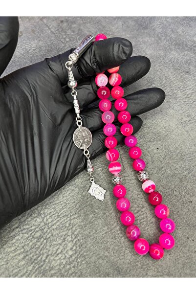 Mos Tespih حجر العقيق الوردي حجم كبير من الحجر الطبيعي الراقي