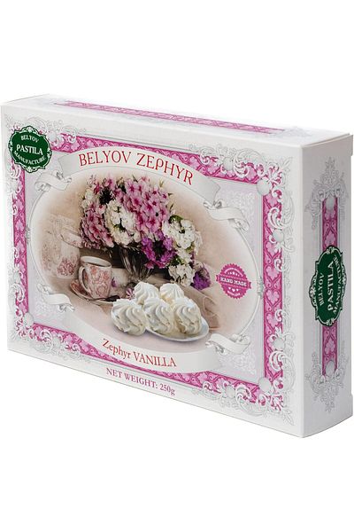 Belyov Pastila Marshmallow – Handcrafted Vanilla Zephyr, Natural Russian Dessert, 250g