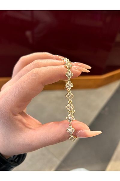 luxyansımalar Steel Van Clef Clover Jewelry Model Bracelet