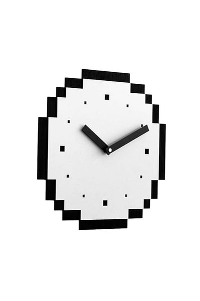 Generic PUSAPA Creative Fashionable Frameless Wall Clock | Sleek Black Design for Bedroom and Living Room D