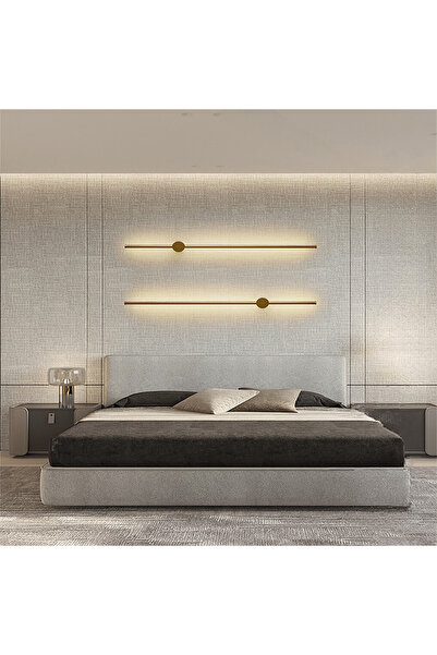 seyyah Modern Dekoratif çubuk ledli Pilli Led Duvar Aplik siyah 70 Cm ( 1 Adet )