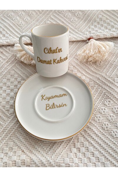 Defne Hediyelik Damat fincanı,isme özel fincan,isteme fincanı