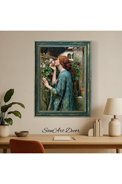 Sanart Vintage Painting with Frame, Oil Painting Print Painting, Framed Painting, Artistic Decor, Portrait Painting