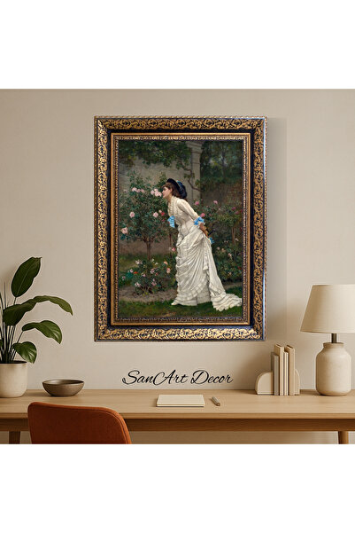 Sanart Pictură vintage înrămată, pictură imprimată în ulei, pictură înrămată,...