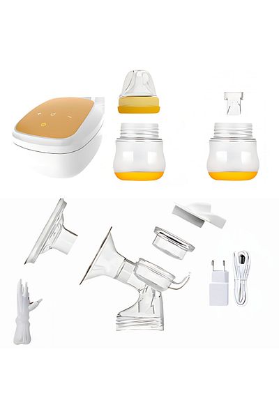 MNS Double Electric Breast Pump with LED Display, 5 Suction Levels, Soft Silicone, Portable