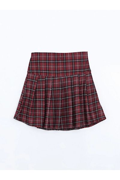 LC Waikiki Lcw Kids Red Plaid Girl's Skirt