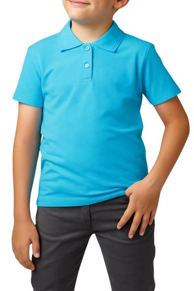 vory Kids Girls Boys Short Sleeve Polo Neck Fabric School T-Shirt Vr.D.K180.Ok.Y01