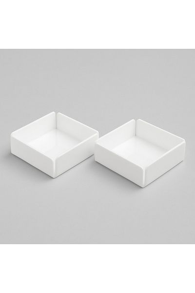 Pleksi Marketi Plexi White Cookie Bowls Set - 4 Pcs 10X10 cm