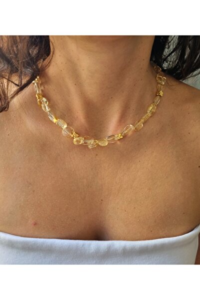 NEMOR STUDIO قلادة من حجر السيترين الطبيعي |   تألق الشمس