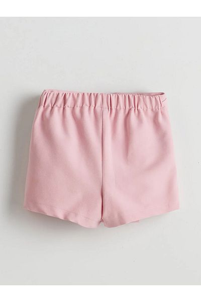 LC Waikiki Lcw Kids Pink Elastic Waist Pleated Girls' Shorts Skirt
