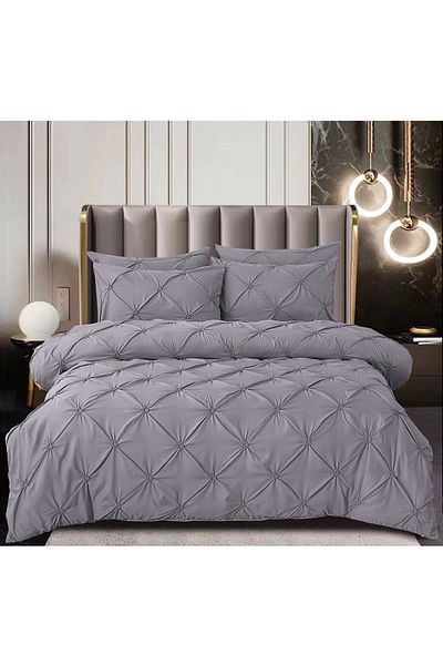 FIONNA.RO Pleated Bed Linen - Grey