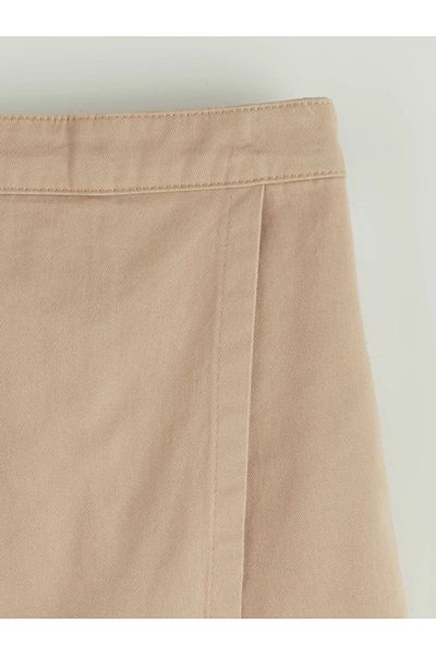 LC Waikiki Lcw Eco Beige Elastic Waist Girl's Shorts Skirt
