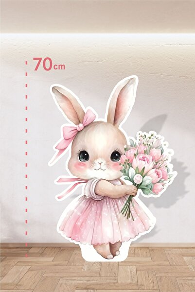 neşeli günlerim Conceptul Pink Rabbit Pink Floral |   Design |   Ușă |   Camera |   Decor 70 cm Panou cu picioare