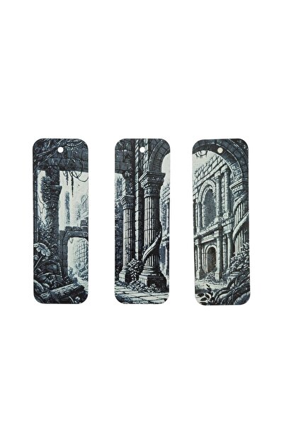 OEM Set x3 Semne de carte Ruine, Multicolore, 15 cm x 5 cm