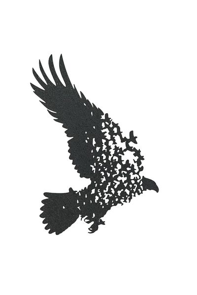 OEM Decor Perete Pasarea Libertatii, Negru