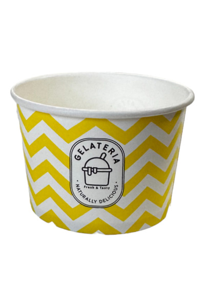 Horeca Trading Distribution Cupă galbenă pentru înghețată de 113 g, set de 50...
