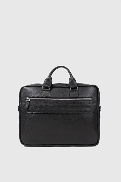 MORCA Γνήσιο δερμάτινο Unisex Χαρτοφύλακα με θήκη Laptop 15,6" Μαύρο