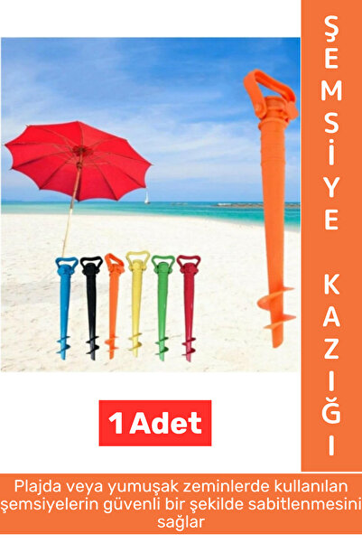 Wintoup Dayanıklı Montaj Gerektirmez Kolay Kullanım Deniz Plaj Plastik Şemsiy...