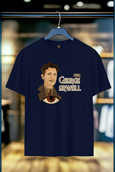 BookOrBook Μπλουζάκι George Orwell 1984 Cross Design Unisex με διπλό νήμα, άνετο και άνετο, 100% βαμβάκι