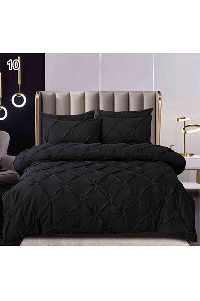 FIONNA.RO Pleated Bed Linen - Black UNI