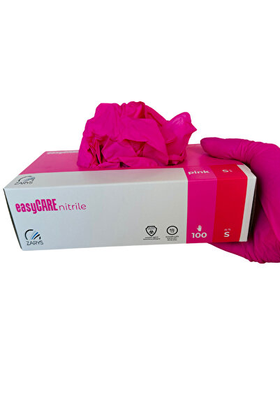 easycare Mănuși roz din nitril, de unică folosință, cutie cu 100 de bucăți